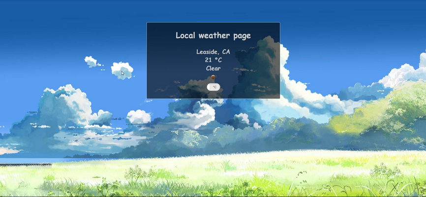 Local weather page